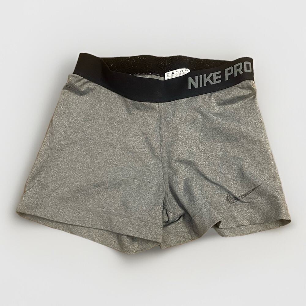 Nike Pro Women's Dri- Fit Gray Black Shorts SZ S
